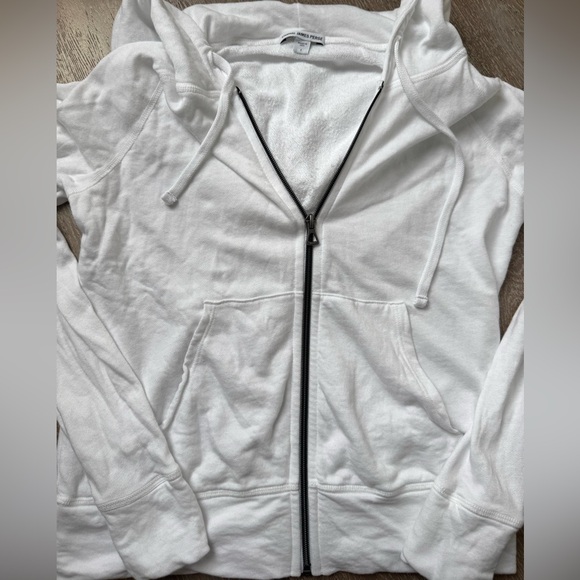 NEW James Perse Vintage French Terry Zip Up Hoodie - Picture 12 of 14